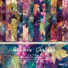 Sumflying Purple Grapes 24PCS Scrapbook Paper & Cardstock