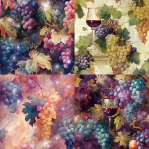 24pcs 6 Purple Grapes Scrapbook Paper Cardstock 02