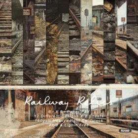 Sumflying Railway Relics 24PCS Scrapbook Paper & Cardstock