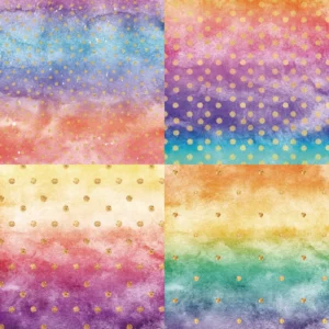 24pcs 6 Rainbow Gleam Scrapbook Paper Cardstock 01