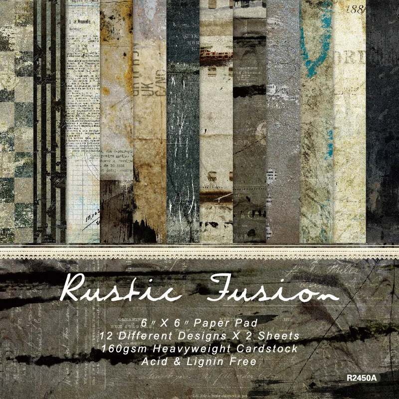 24pcs 6 Rustic Fusion Scrapbook Paper Cardstock 00 24pcs 6 Rustic Fusion Scrapbook Paper Cardstock 00