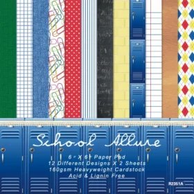 Sumflying School Allure 24PCS Scrapbook Paper & Cardstock