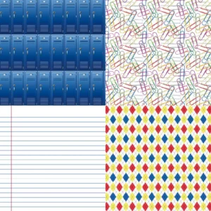24pcs 6 School Allure Scrapbook Paper Cardstock 01