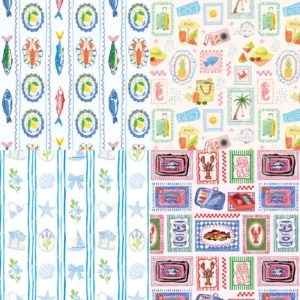 Sumflying Seafood 24PCS Scrapbook Paper & Cardstock 24pcs 6 Seafood Scrapbook Paper Cardstock 06