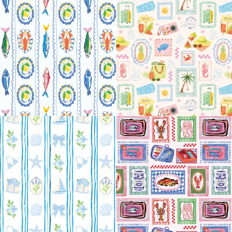 24pcs 6 Seafood Scrapbook Paper Cardstock 06 24pcs 6 Seafood Scrapbook Paper Cardstock 06
