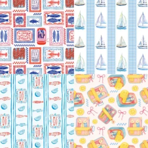 Sumflying Seafood 24PCS Scrapbook Paper & Cardstock 24pcs 6 Seafood Scrapbook Paper Cardstock 07