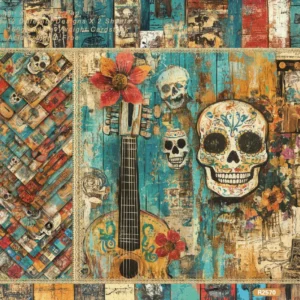 24pcs 6 Skull Scrapbook Paper Cardstock 1 00