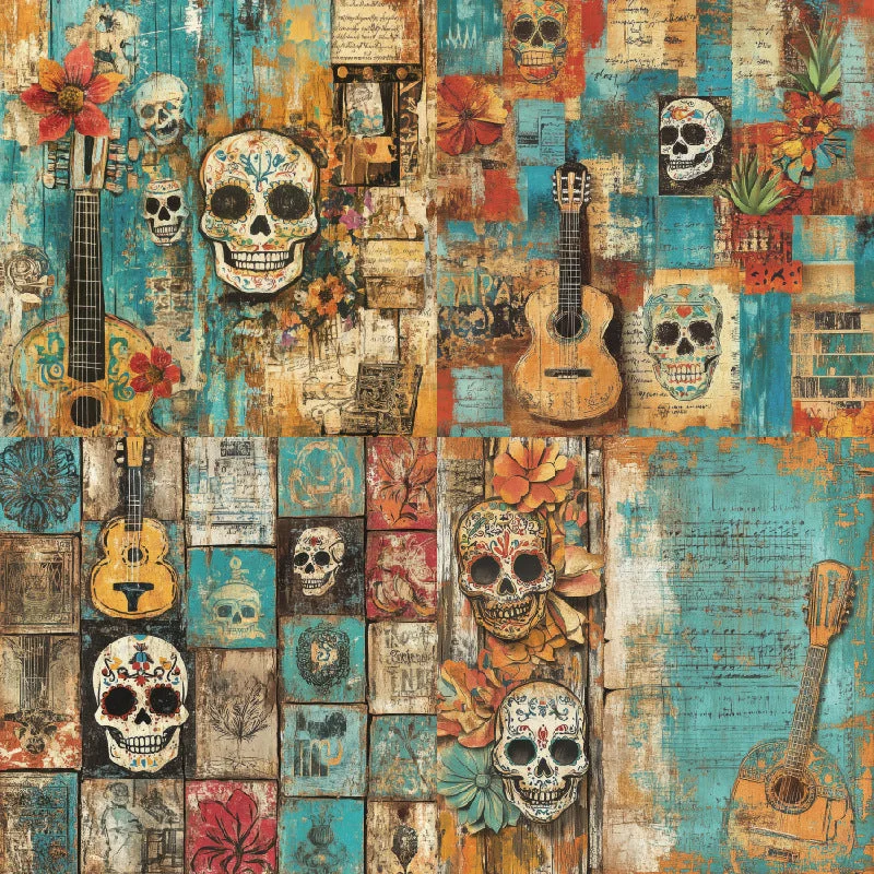 24pcs 6 Skull Scrapbook Paper Cardstock 1 01 24pcs 6 Skull Scrapbook Paper Cardstock 1 01
