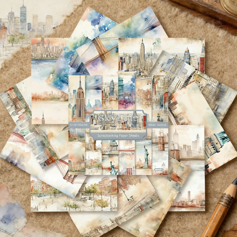 24pcs 6 Skyline Scrapbook Paper Cardstock 05 24pcs 6 Skyline Scrapbook Paper Cardstock 05