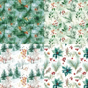 24pcs 6 Snow Laden Bough Scrapbook Paper Cardstock 02