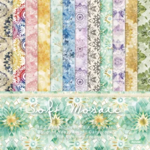 24pcs 6 Soft Mosaic Scrapbook Paper Cardstock 00