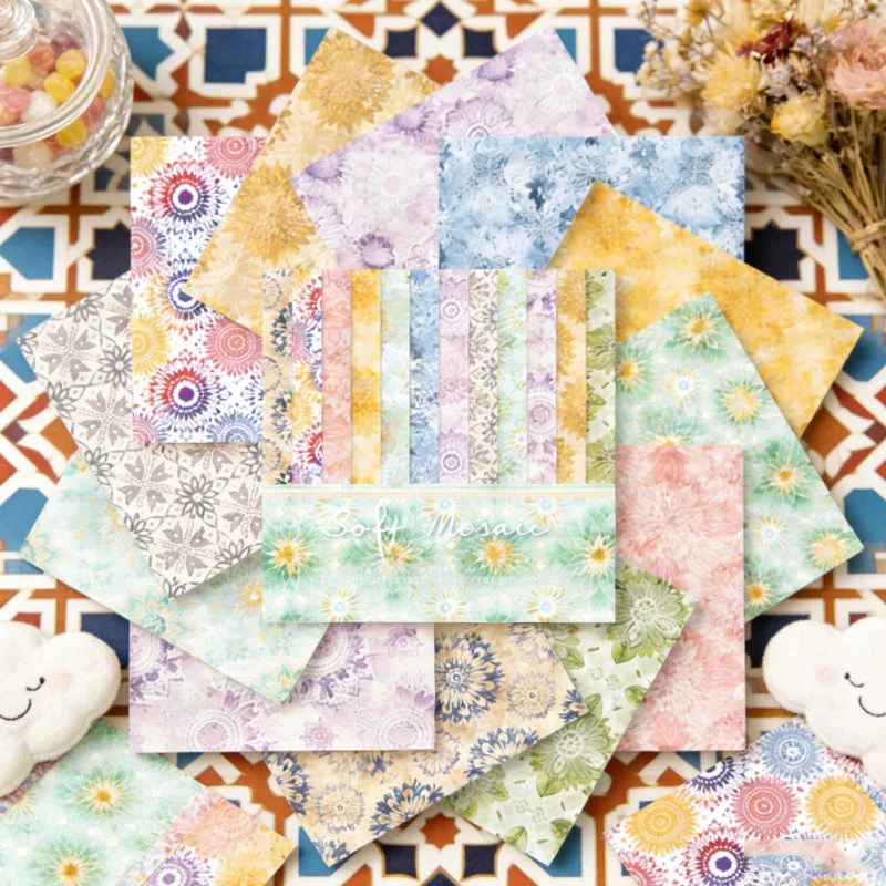 24pcs 6 Soft Mosaic Scrapbook Paper Cardstock 02 24pcs 6 Soft Mosaic Scrapbook Paper Cardstock 02