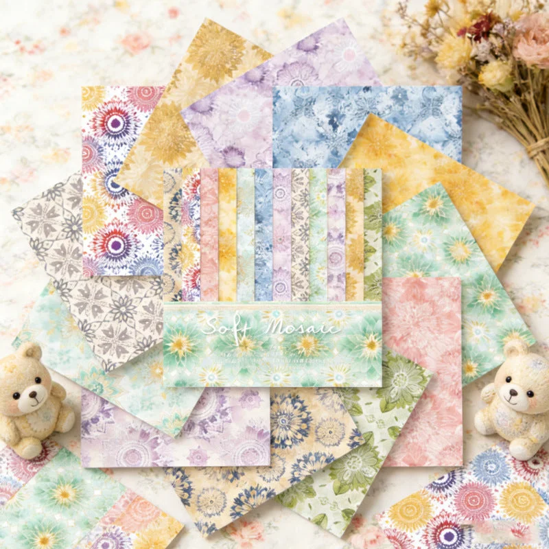 24pcs 6 Soft Mosaic Scrapbook Paper Cardstock 03 24pcs 6 Soft Mosaic Scrapbook Paper Cardstock 03