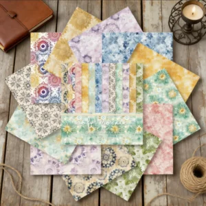 Sumflying Soft Mosaic 24PCS Scrapbook Paper & Cardstock 24pcs 6 Soft Mosaic Scrapbook Paper Cardstock 04