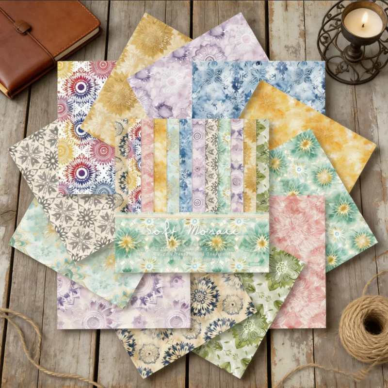 24pcs 6 Soft Mosaic Scrapbook Paper Cardstock 04 24pcs 6 Soft Mosaic Scrapbook Paper Cardstock 04