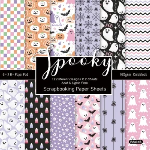24pcs 6 Spooky Scrapbook Paper Cardstock 1 01