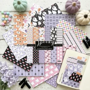 24pcs 6 Spooky Scrapbook Paper Cardstock 1 03