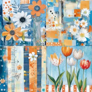 24pcs 6 Spring Scrapbook Paper Cardstock 01