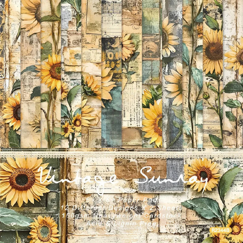 24pcs 6 Sunflower Scrapbook Paper Cardstock 00 24pcs 6 Sunflower Scrapbook Paper Cardstock 00