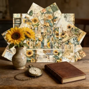 Sumflying Sunflower 24PCS Scrapbook Paper & Cardstock 24pcs 6 Sunflower Scrapbook Paper Cardstock 04