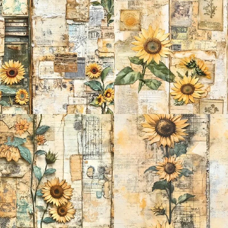 24pcs 6 Sunflower Scrapbook Paper Cardstock 06 24pcs 6 Sunflower Scrapbook Paper Cardstock 06