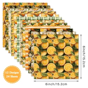 Sumflying Sunny Pulp 24PCS Scrapbook Paper & Cardstock 24pcs 6 Sunny Pulp Scrapbook Paper Cardstock 04