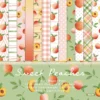 24pcs 6 Sweet Peaches Scrapbook Paper Cardstock 00