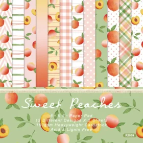 Sumflying Sweet Peaches 24PCS Scrapbook Paper & Cardstock