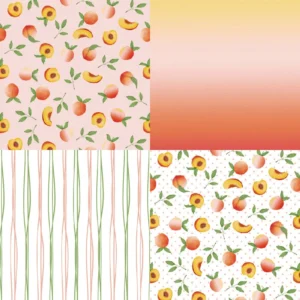 24pcs 6 Sweet Peaches Scrapbook Paper Cardstock 03