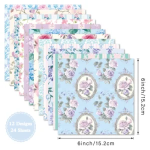 24pcs 6 Thyme Scrapbook Paper Cardstock 01