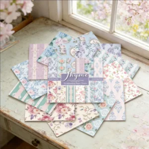 Sumflying Thyme 24PCS Scrapbook Paper & Cardstock 24pcs 6 Thyme Scrapbook Paper Cardstock 04