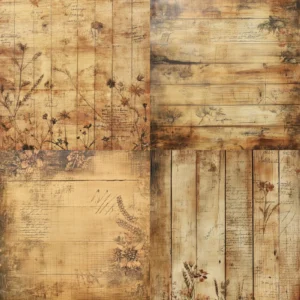 24pcs 6 Timber Florals Scrapbook Paper Cardstock 01