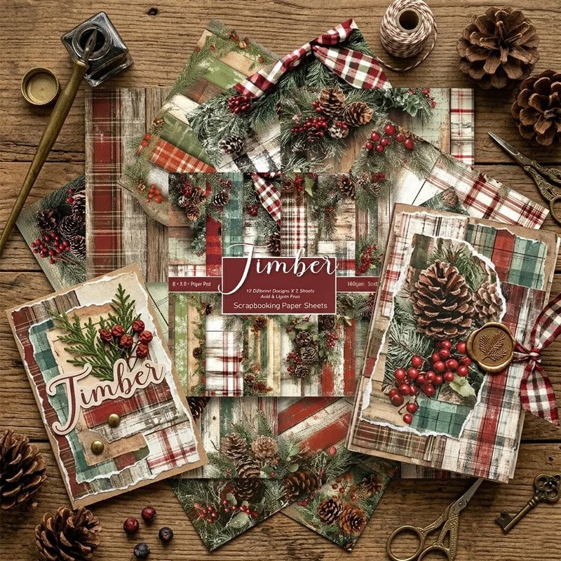 24pcs 6 Timber Scrapbook Paper Cardstock 00 24pcs 6 Timber Scrapbook Paper Cardstock 00