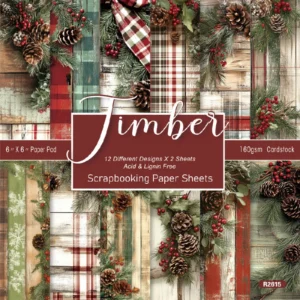 24pcs 6 Timber Scrapbook Paper Cardstock 01