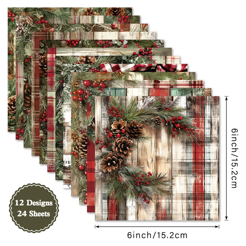 24pcs 6 Timber Scrapbook Paper Cardstock 02 24pcs 6 Timber Scrapbook Paper Cardstock 02