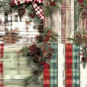 Sumflying Timber 24PCS Scrapbook Paper & Cardstock 24pcs 6 Timber Scrapbook Paper Cardstock 06