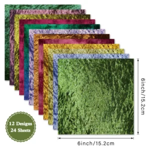 Sumflying Velour 24PCS Scrapbook Paper & Cardstock 24pcs 6 Velour Scrapbook Paper Cardstock 04