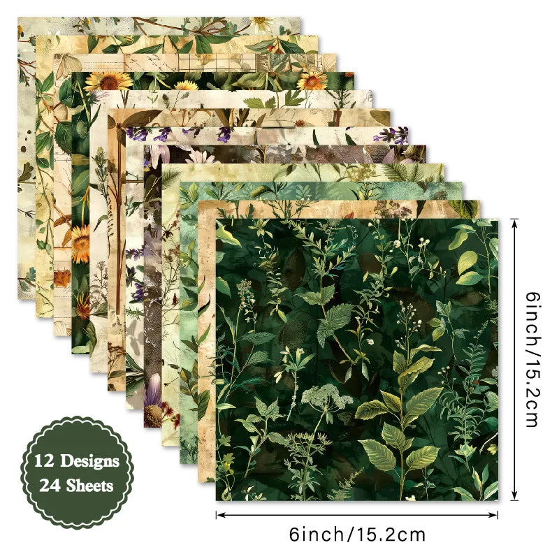 24pcs 6 Verdant Whispers Scrapbook Paper Cardstock 04 24pcs 6 Verdant Whispers Scrapbook Paper Cardstock 04