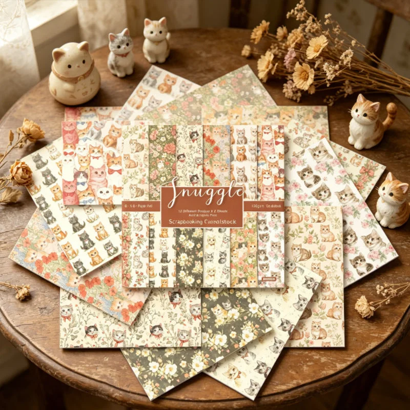 24pcs 6 Vintage Cats Scrapbook Paper Cardstock 00 24pcs 6 Vintage Cats Scrapbook Paper Cardstock 00