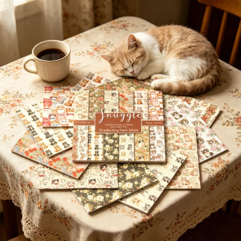 24pcs 6 Vintage Cats Scrapbook Paper Cardstock 04 24pcs 6 Vintage Cats Scrapbook Paper Cardstock 04