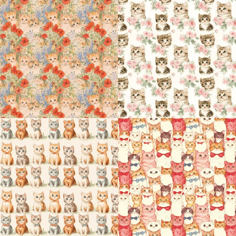 24pcs 6 Vintage Cats Scrapbook Paper Cardstock 06 24pcs 6 Vintage Cats Scrapbook Paper Cardstock 06