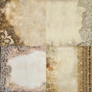 24pcs 6 Vintage Lace Scrapbook Paper Cardstock 03