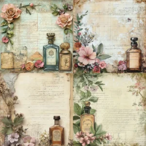24pcs 6 Vintage Style Scrapbook Paper Cardstock 1 01