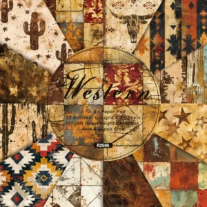 24pcs 6 Western Scrapbook Paper Cardstock 00
