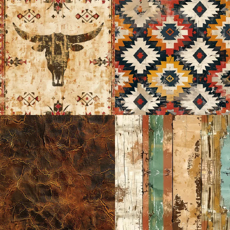 24pcs 6 Western Scrapbook Paper Cardstock 01 24pcs 6 Western Scrapbook Paper Cardstock 01