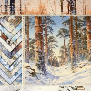 24pcs 6 Winter Jungle Scrapbook Paper Cardstock 1 00