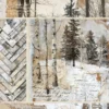 24pcs 6 Winter Jungle Scrapbook Paper Cardstock 00