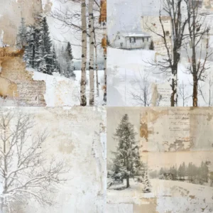 24pcs 6 Winter Jungle Scrapbook Paper Cardstock 03