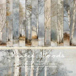 24pcs 6 Winter Woods Scrapbook Paper Cardstock 00