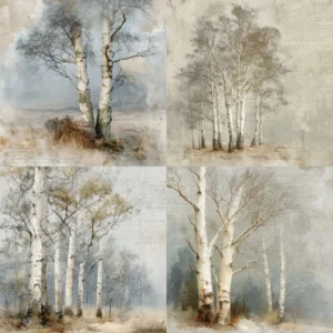 24pcs 6 Winter Woods Scrapbook Paper Cardstock 02